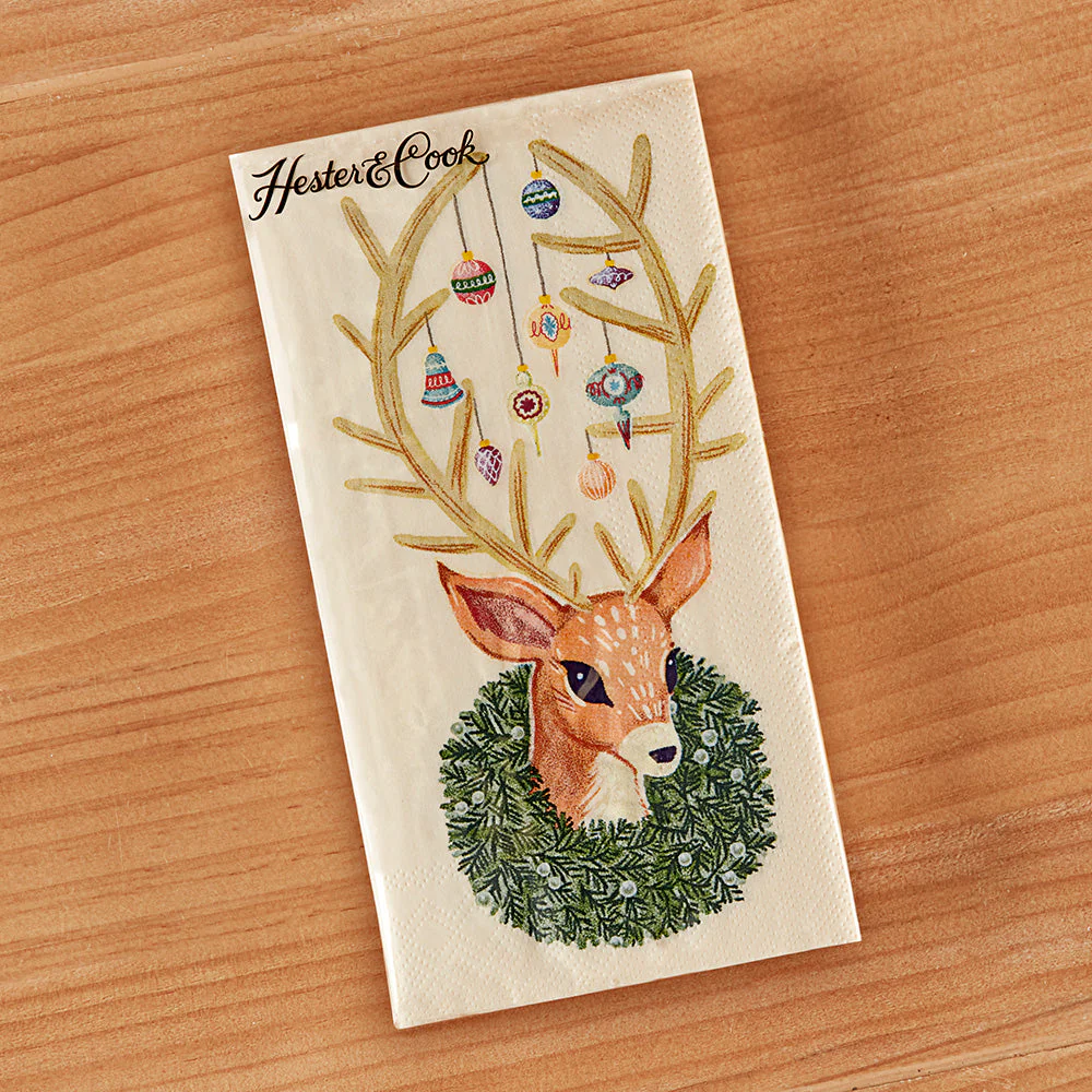 Hester & Cook Paper Napkins, Reindeer - Image 3