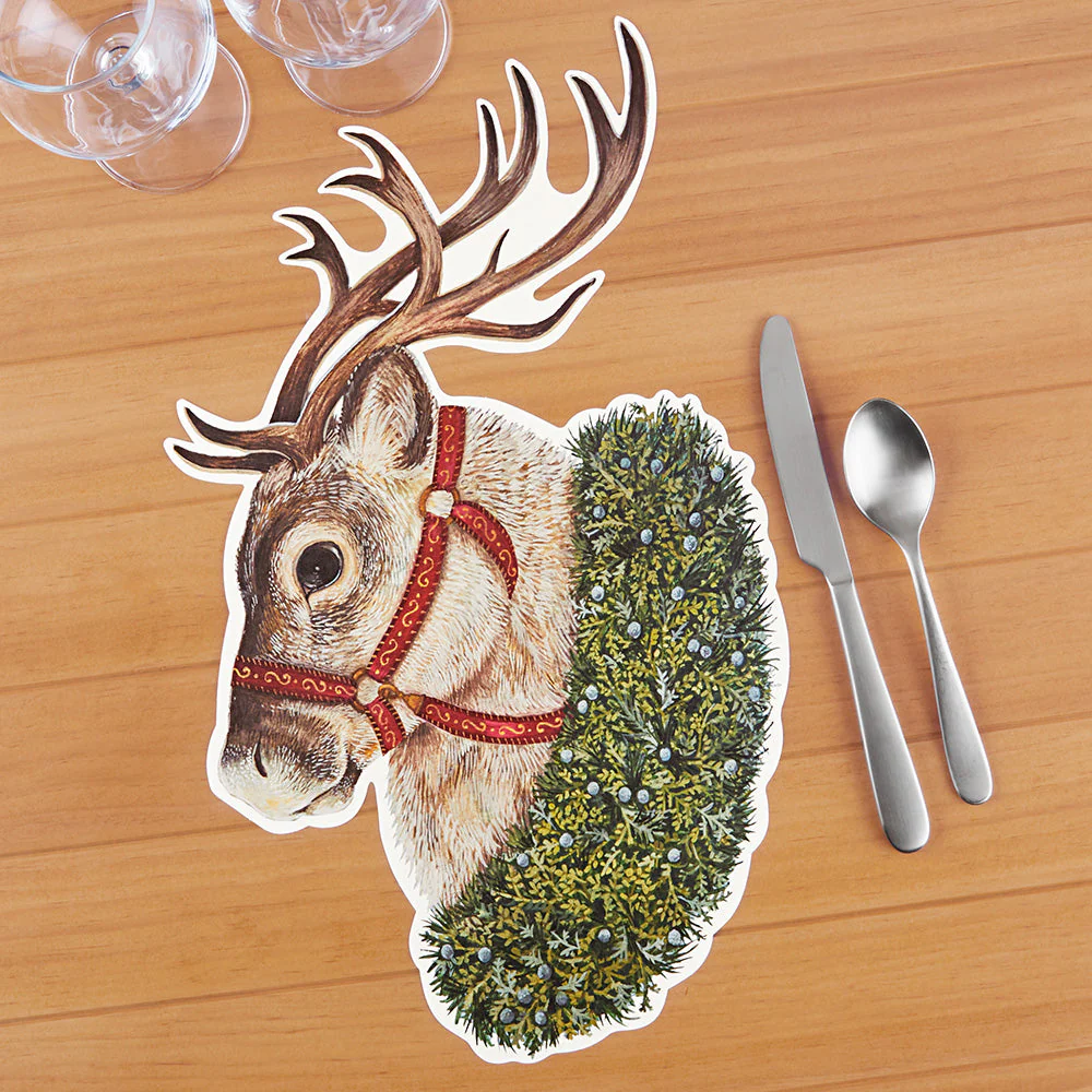 Hester & Cook Paper Placemats, Reindeer - Image 2