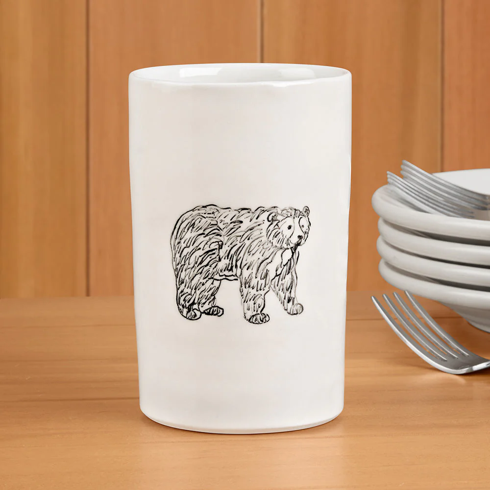 Hope + Mary Porcelain Woodland Animal Cup, Bear - Image 2