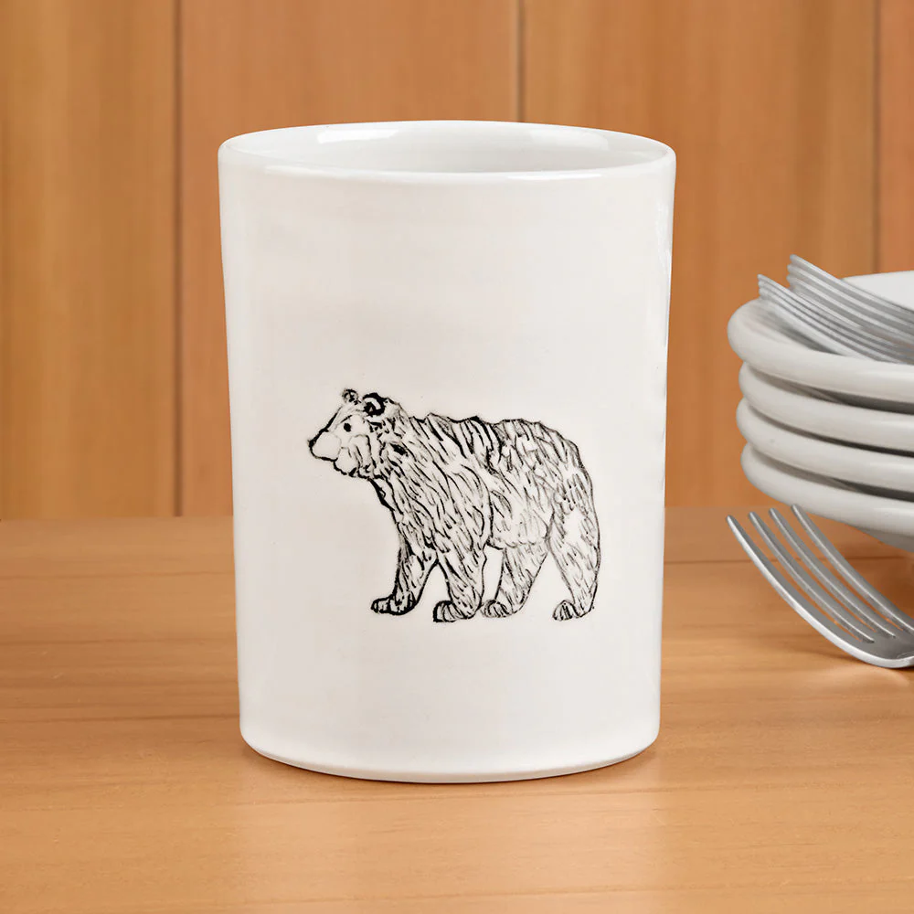 Hope + Mary Porcelain Woodland Animal Cup, Bear - Image 3