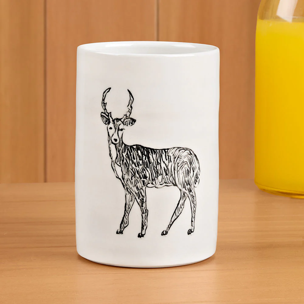 Hope + Mary Porcelain Woodland Animal Cup, Deer - Image 2