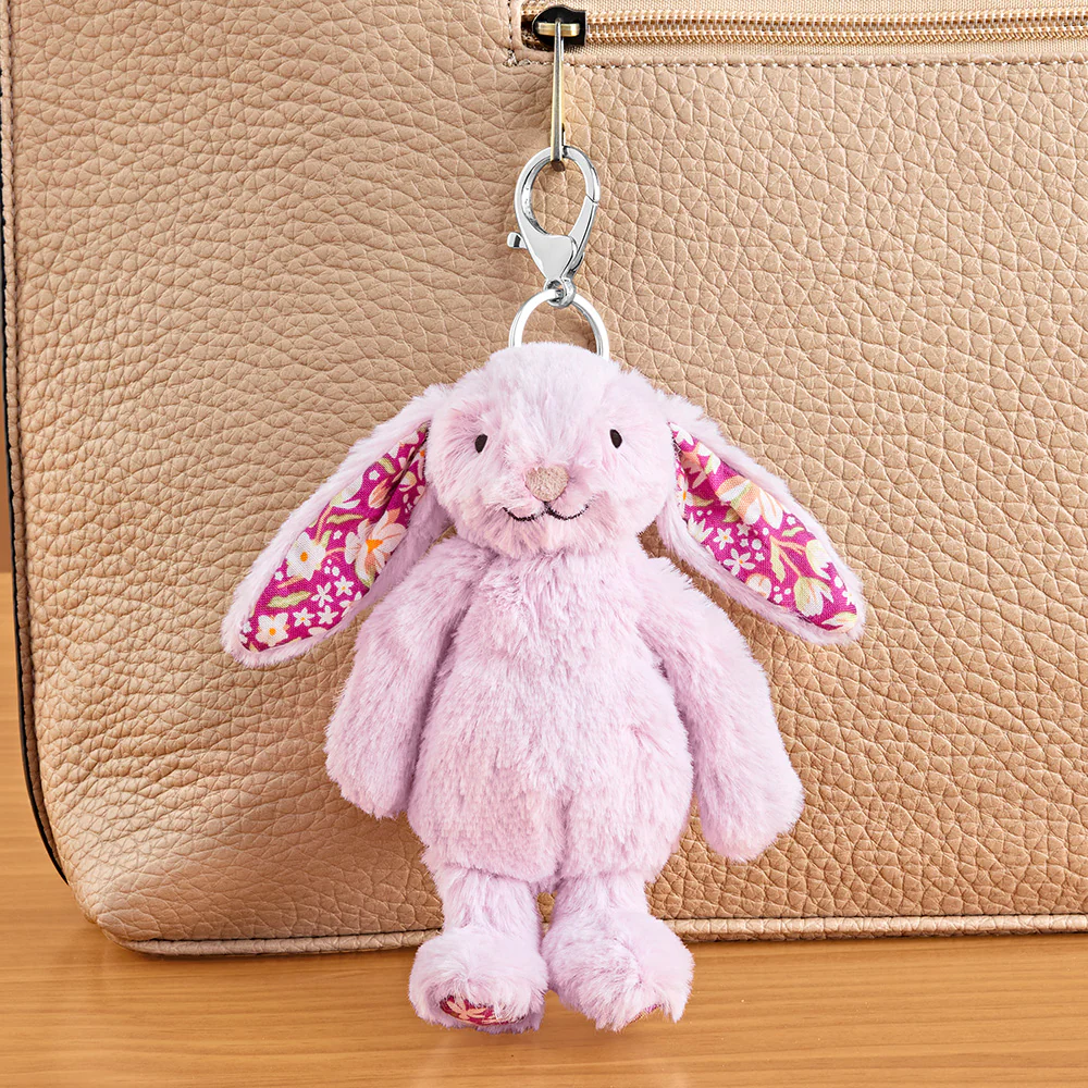 Jellycat Stuffed Animal Plush Bag Charm, Blossom Bunny - Image 2