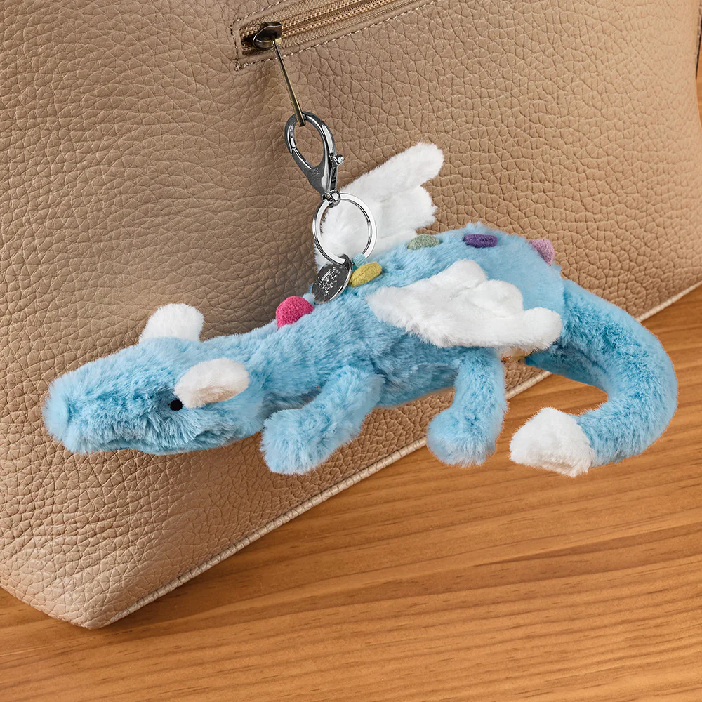 Jellycat Stuffed Animal Plush Bag Charm, Sky Dragon