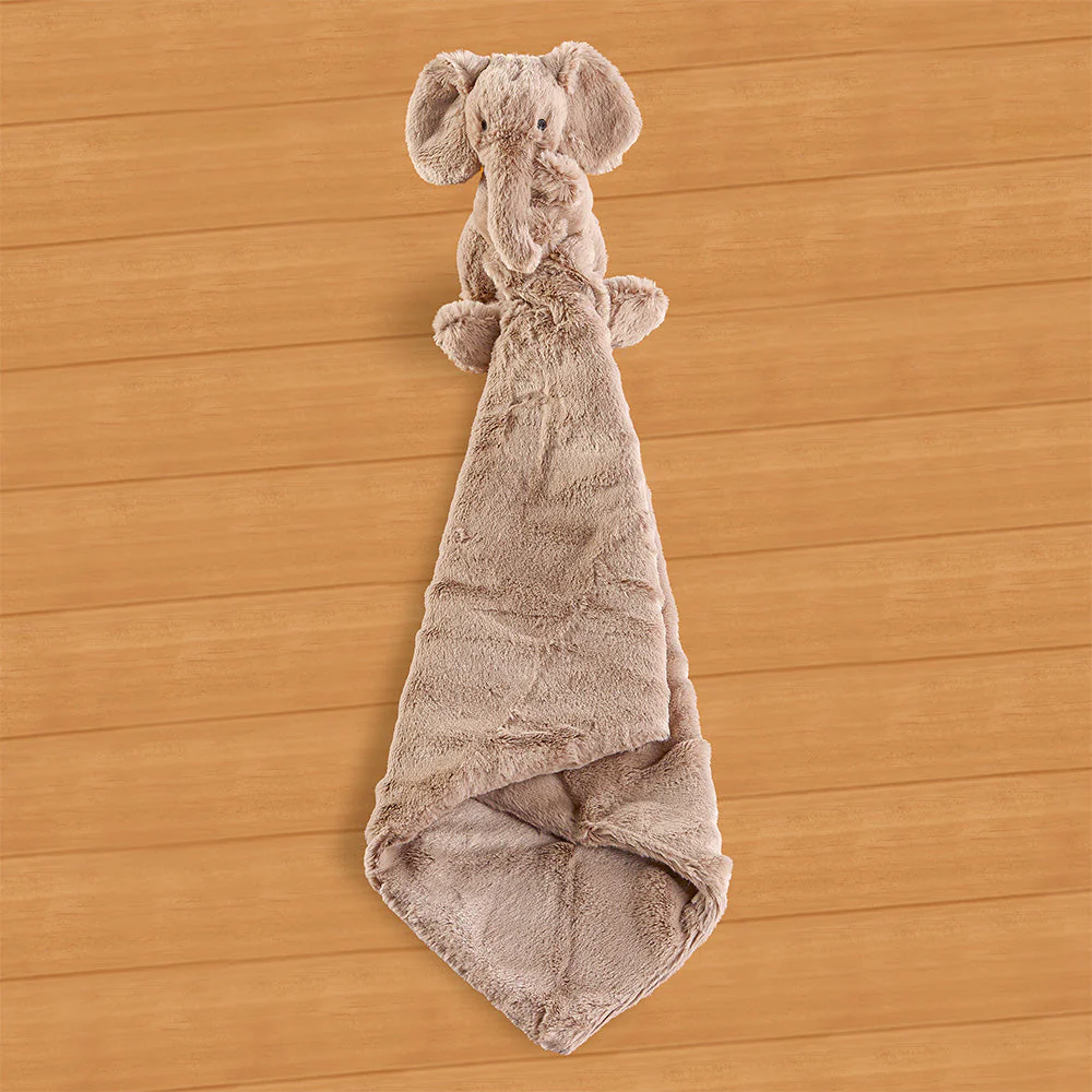 Jellycat Stuffed Animal Plush Soother Baby Blanket, Smudge Elephant - Image 3