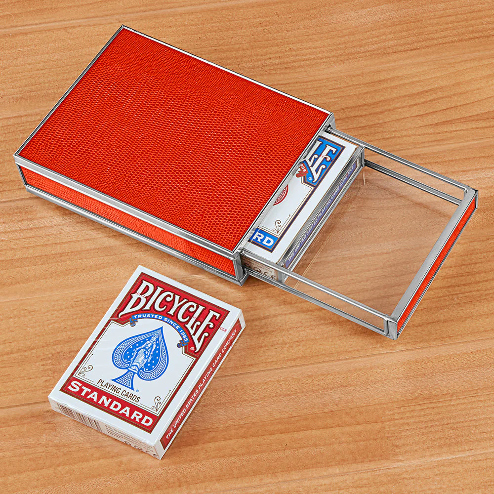 JM Piers 2-Deck Leather Playing Card Boxes - Image 3