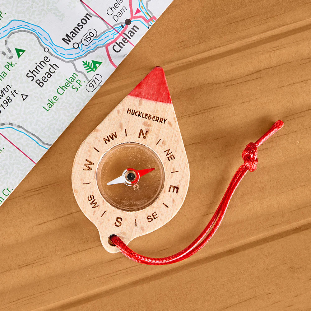 Kikkerland Huckleberry Wooden Compass - Image 2