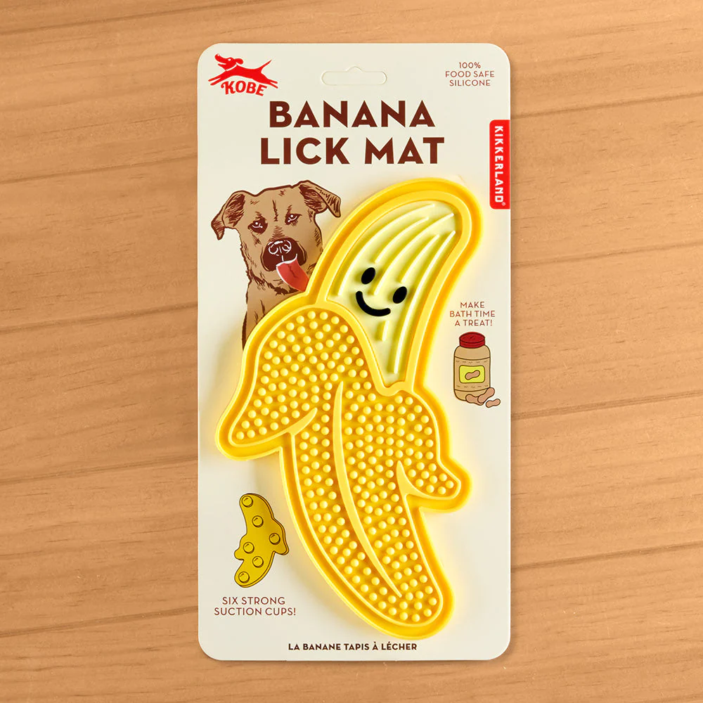Kikkerland Kobe Banana Lick Mat Dog Toy