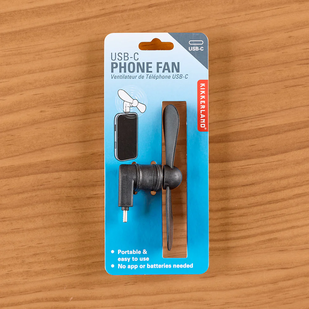 Kikkerland USB-C Phone-Powered Personal Fan - Image 3
