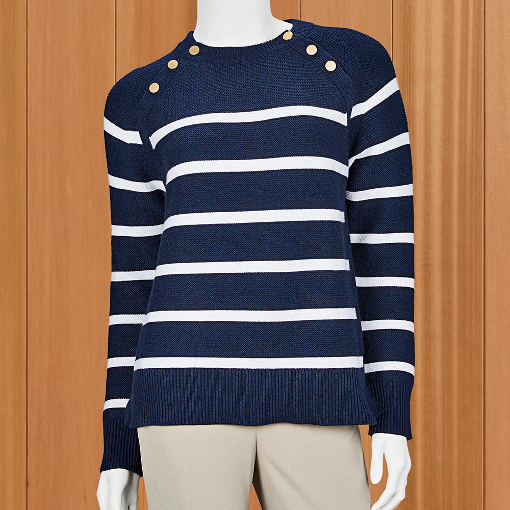 Kinross Women's Luxe Striped Sweater