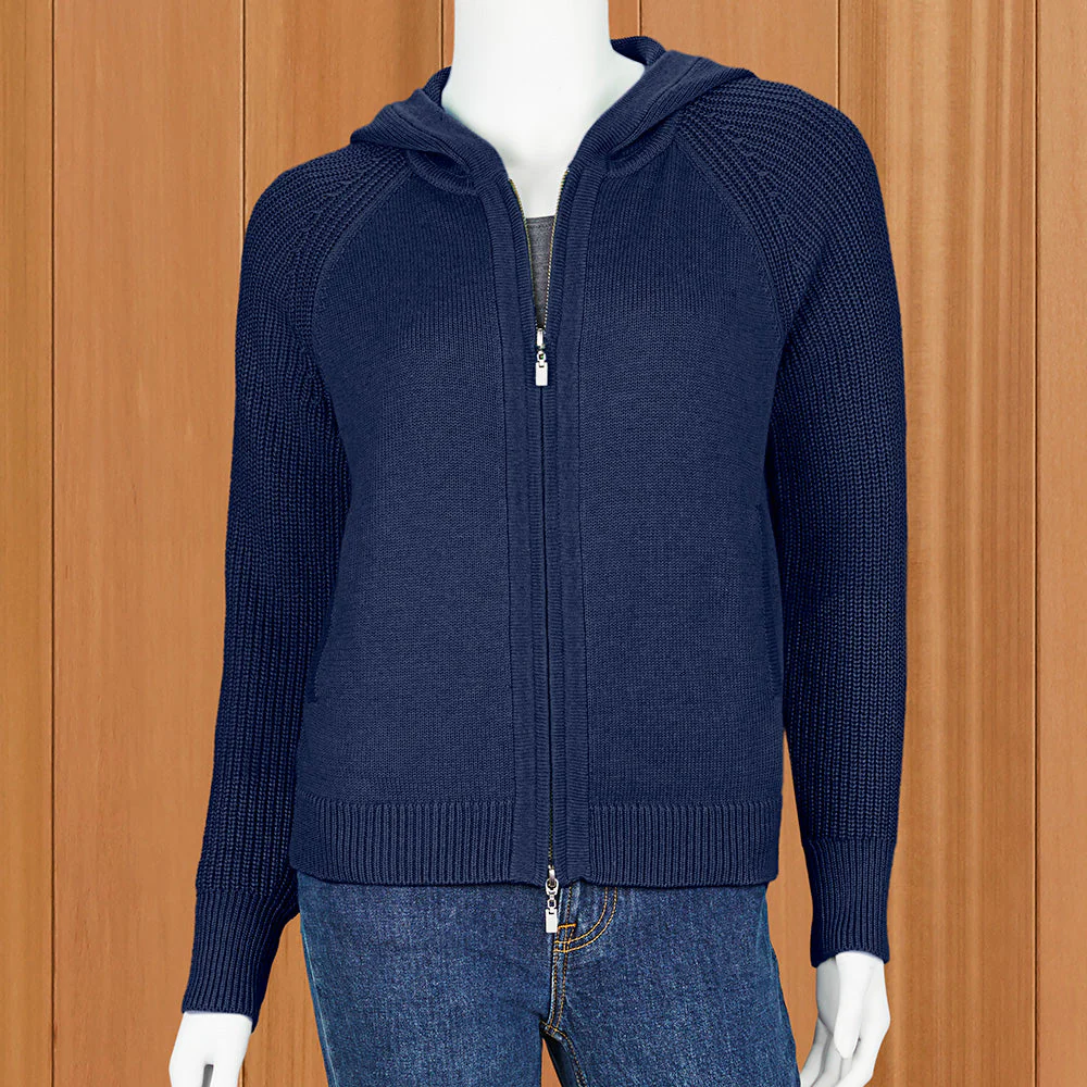 Kinross Women's Zip-Up Knit Hoodie - Image 2