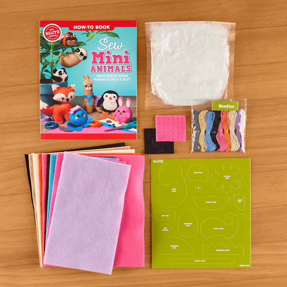 Klutz Sew Mini Animals Stitch & Stuff Plushies Kit - Image 2