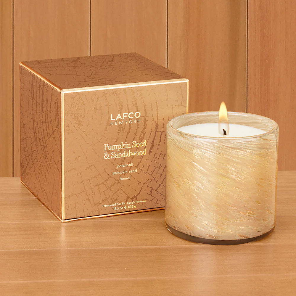 LAFCO Holiday Candle, Pumpkin Seed & Sandalwood – 15.5 oz - Image 2