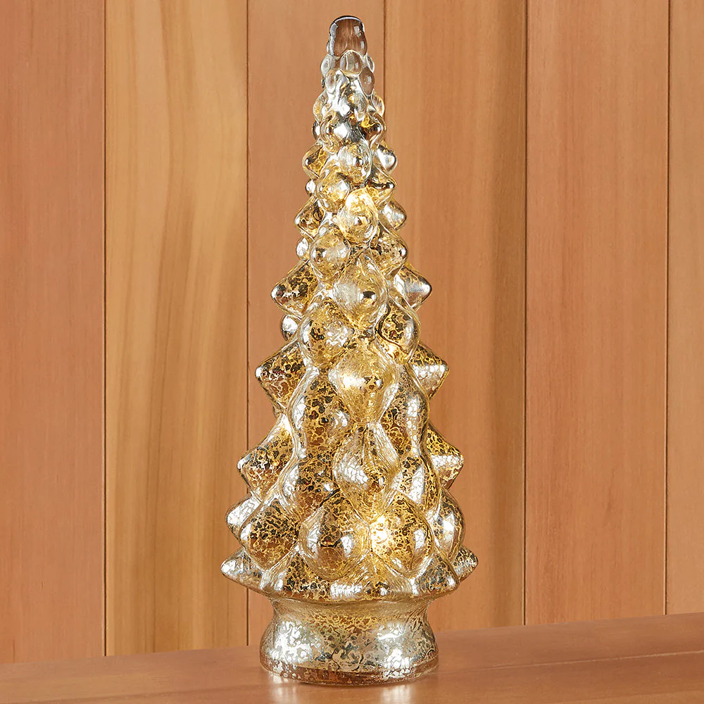 LED Mercury Glass Christmas Tree - Image 3