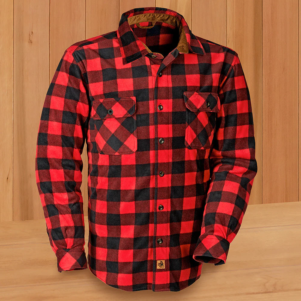 Legendary® Men's Fleece Button Down Shirt, Plaid