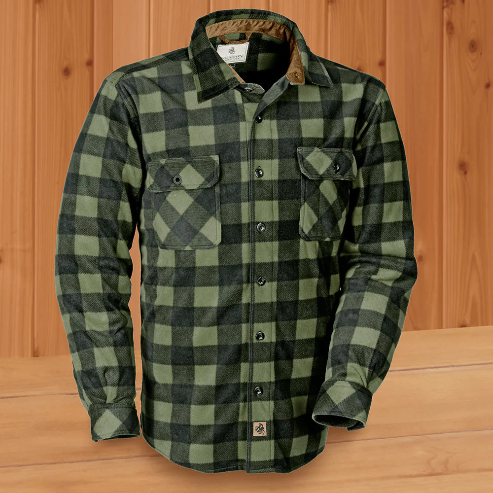 Legendary® Men's Fleece Button Down Shirt, Plaid - Image 2