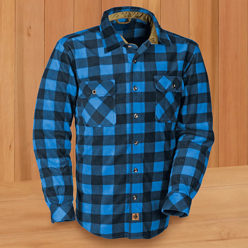 Legendary® Men's Fleece Button Down Shirt, Plaid - Image 3