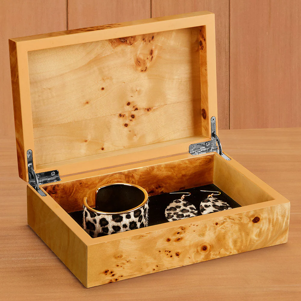 Leiden Maple Burl Wood Box - Image 3