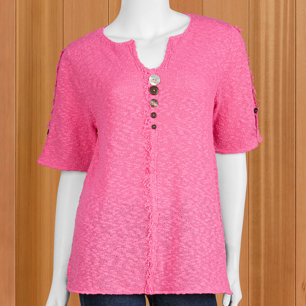 Lulu-B Women's Lightweight Button-Trim Sweater - Image 3