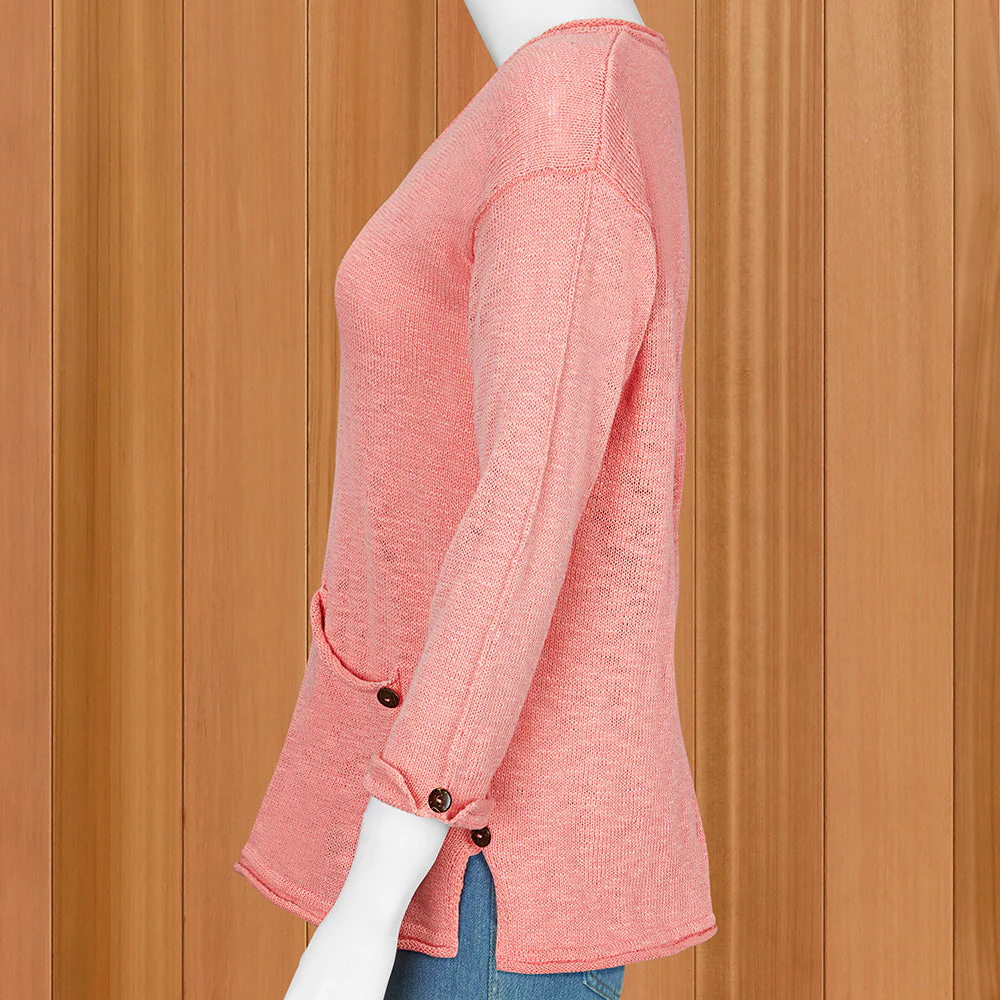 LuLu-B Women's Lightweight Sweater with Patch Pockets - Image 2