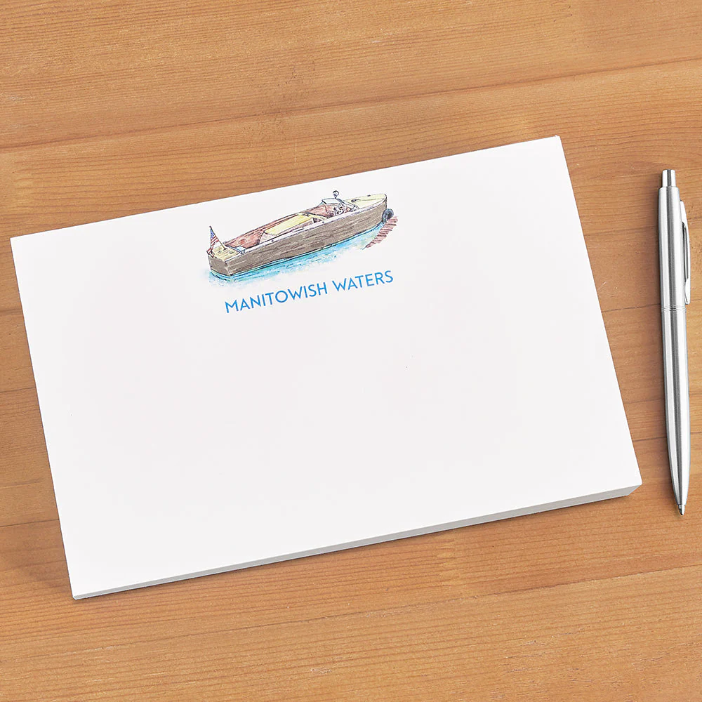 Manitowish Waters Boat Notepad