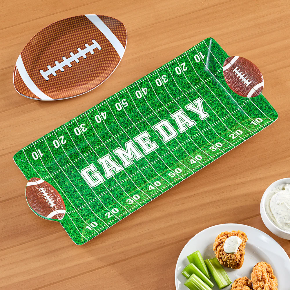 Melamine Serveware, "Game Day" Football Field Tray