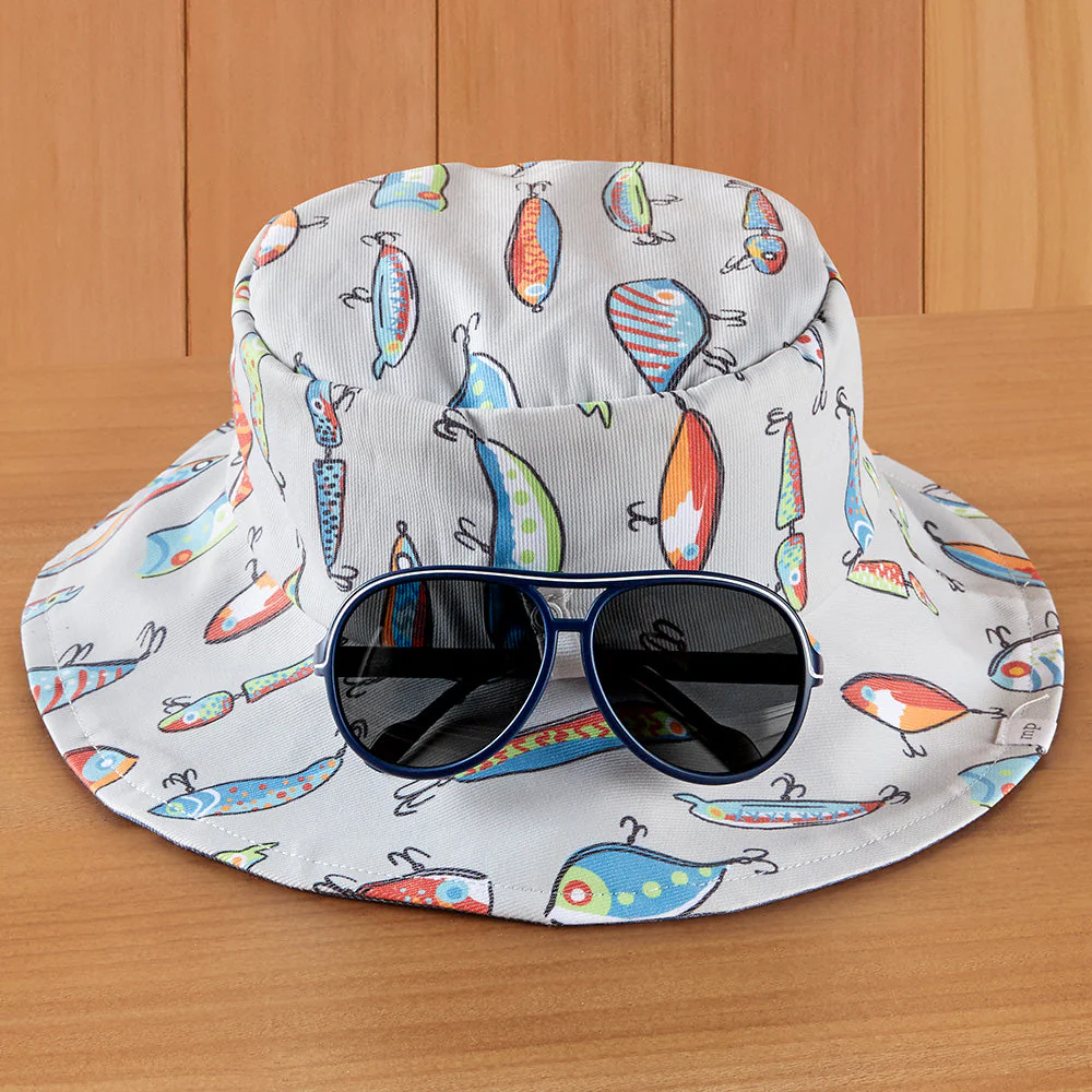 Mud Pie Toddler Sun Hat & Sunglasses Set - Image 5