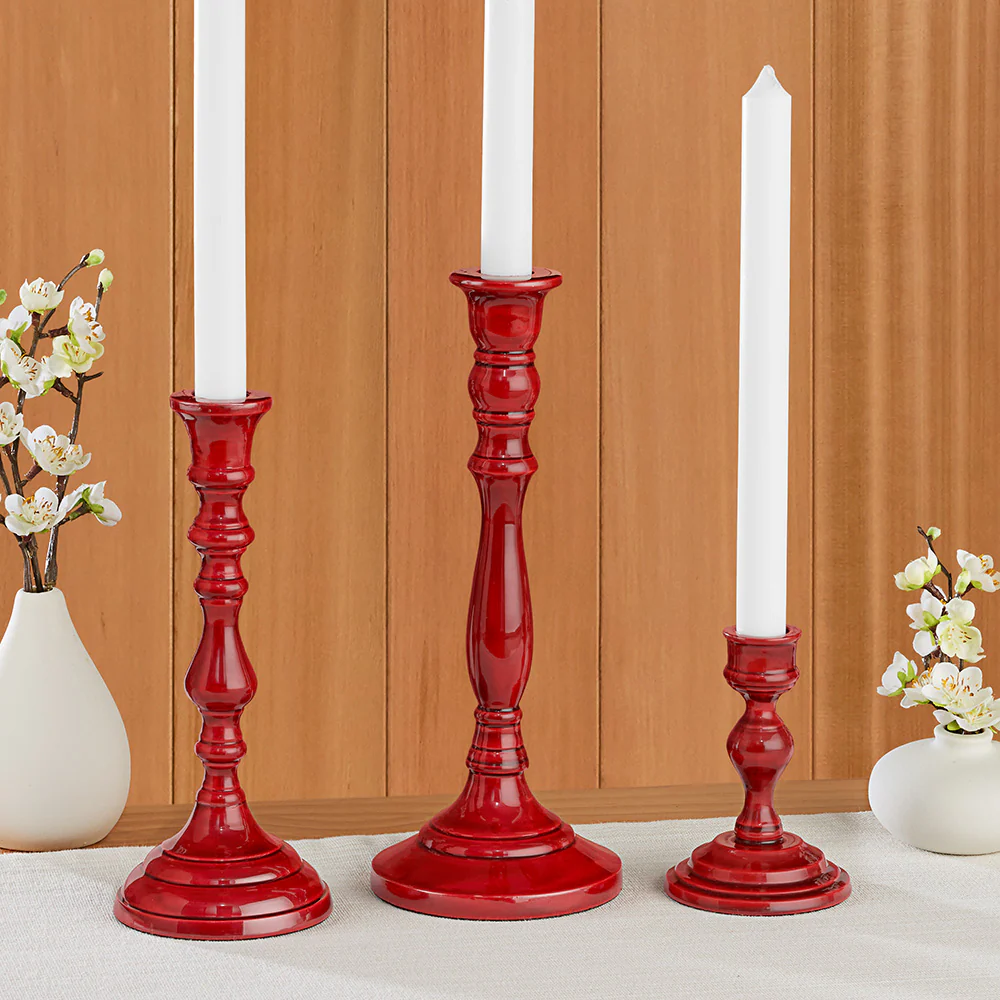 Napa Home & Garden Hugh Enameled Taper Candleholders - Image 4