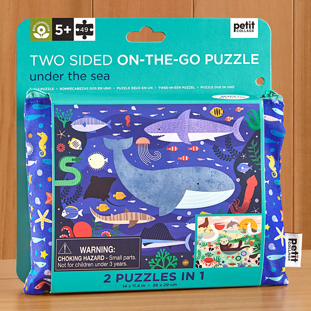 Petit Collage 2-in-1 On-The-Go Puzzle, Under the Sea