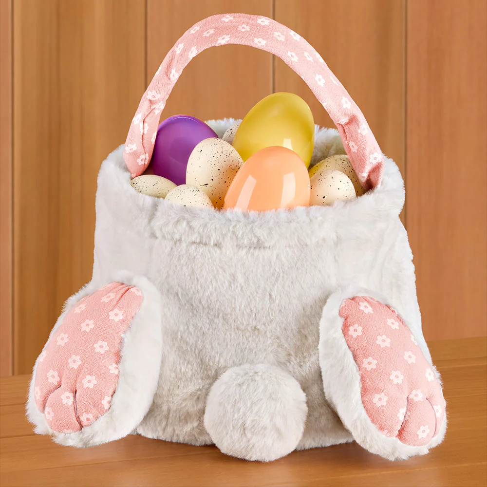 Plush Easter Bunny Cottontail Basket - Image 2
