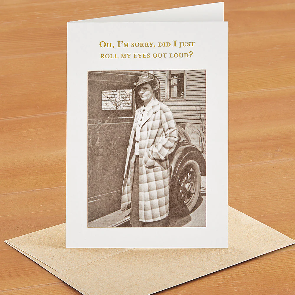 Shannon Martin Greeting Card, Roll My Eyes