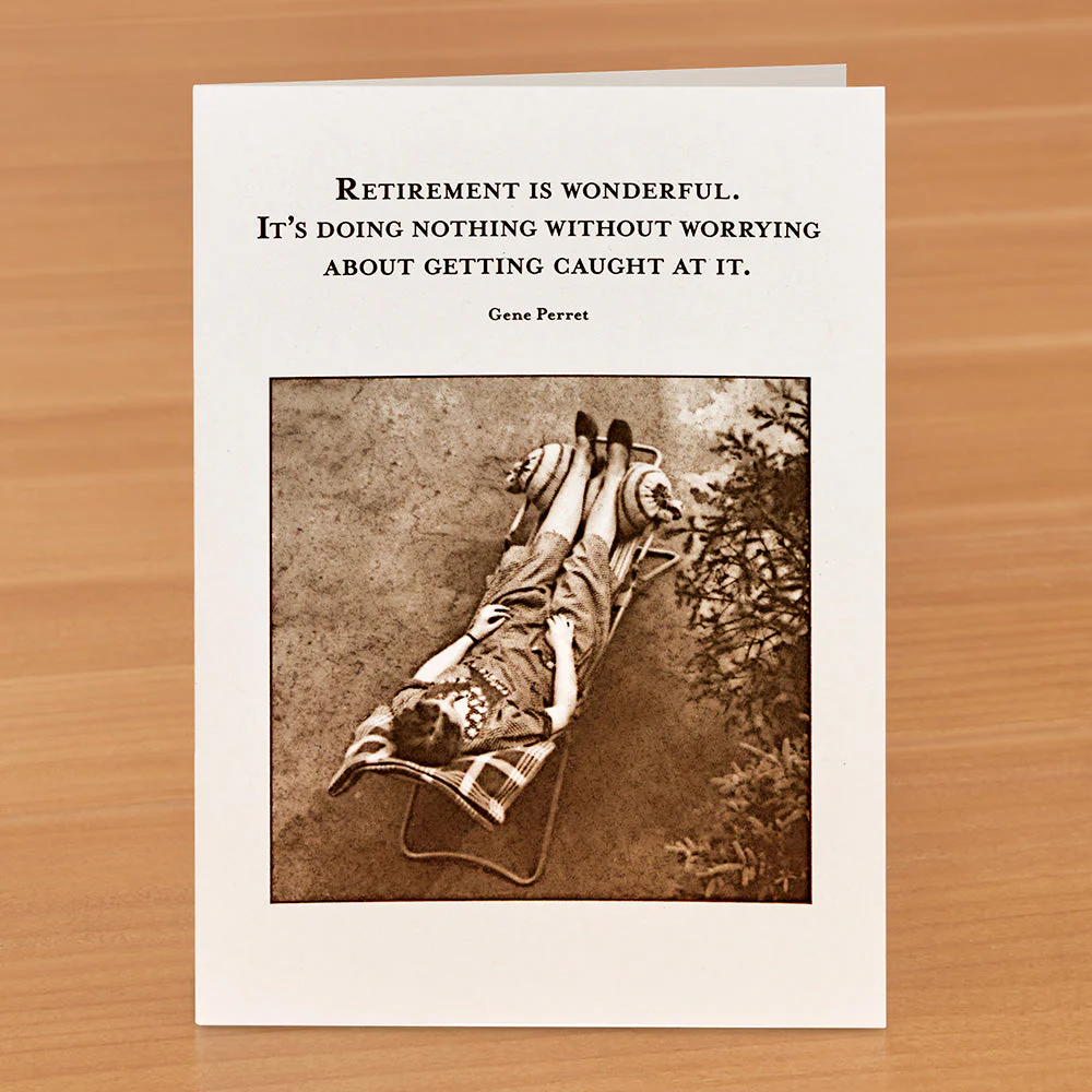 Shannon Martin Retirement Card, Doing Nothing