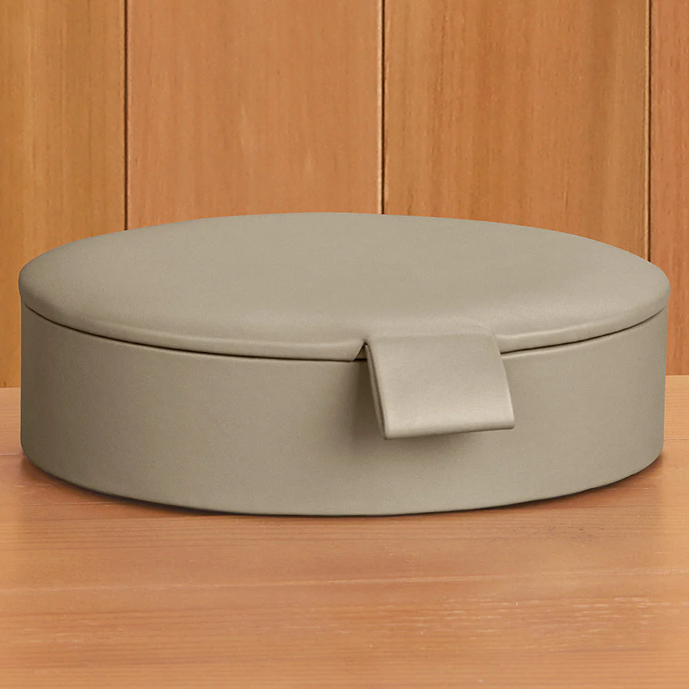 Signature Oval Leather Box - Image 2