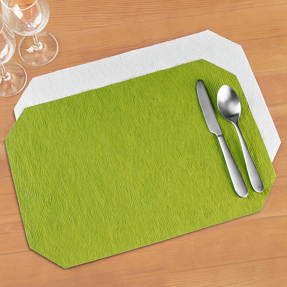 Skyros Designs "Peasant Mats" Reversible Wax-Coated Crinkled Paper Placemats - Image 4