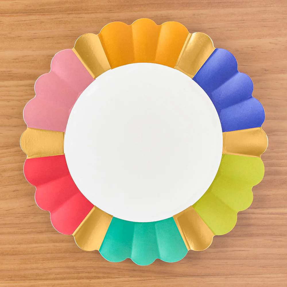 Sophistiplate Paper Plates and Napkins, Panoply Rainbow Sunshine - Image 3
