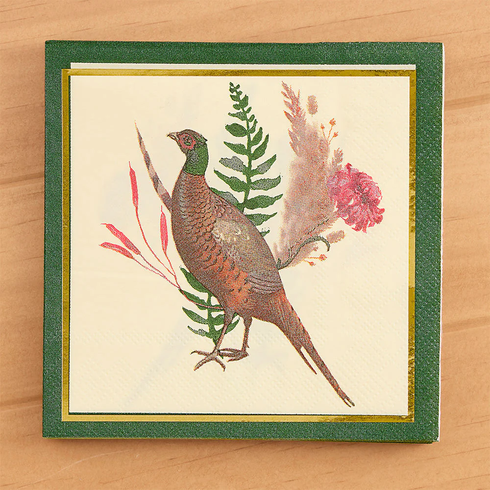 Sophistiplate Paper Plates and Napkins, Thanksgiving Pheasant Feather Grove - Image 5