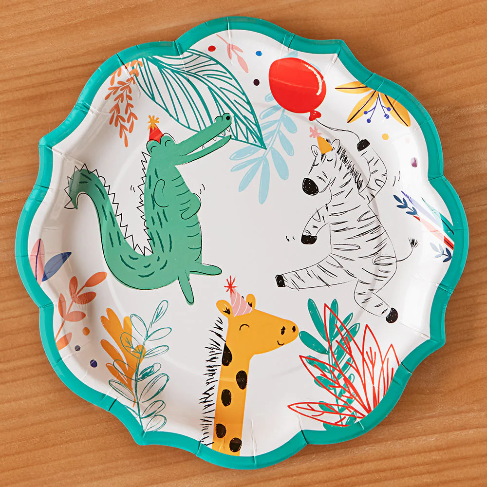 Sophistiplate Wavy Paper Plates, Party Animal - Image 3