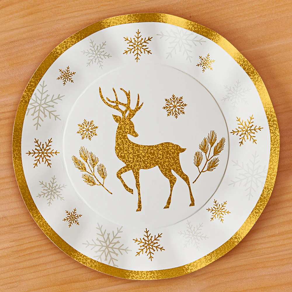 Sophistiplate Wavy Paper Plates, Winter Frost - Image 3