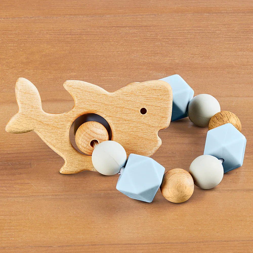 Stephen Joseph Silicone and Wood Baby Teethers - Image 4