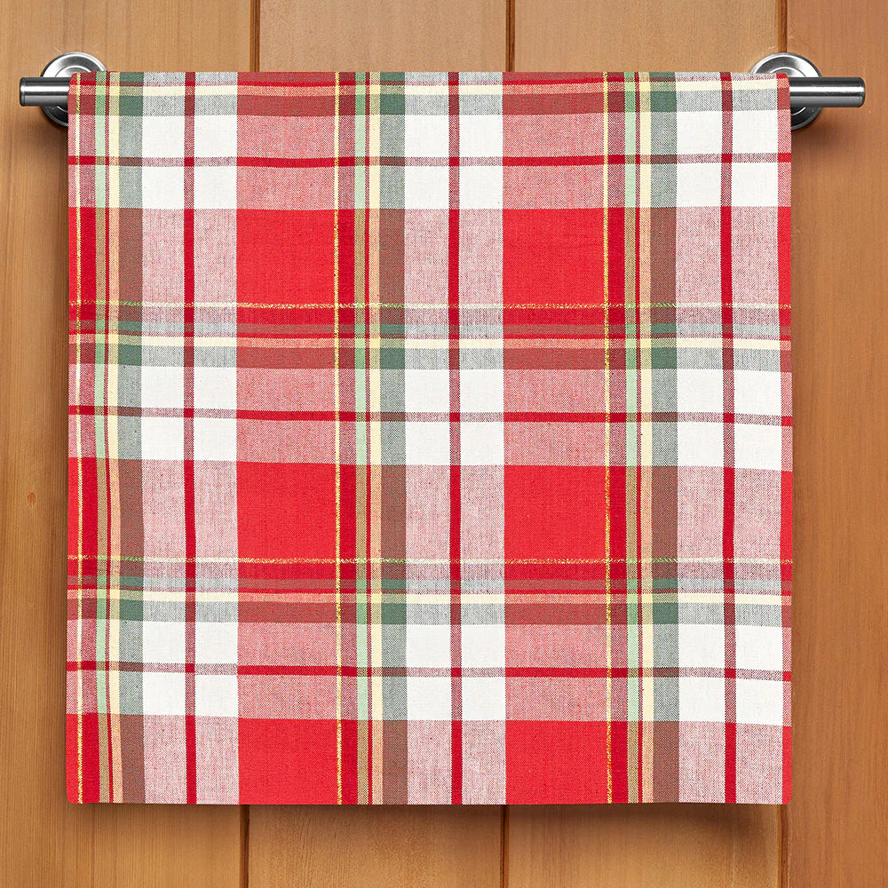 Stonewall Kitchen Tea Towel, Holiday Plaid