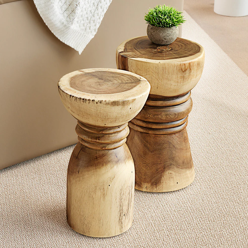 Suar Wood Stool / End Table