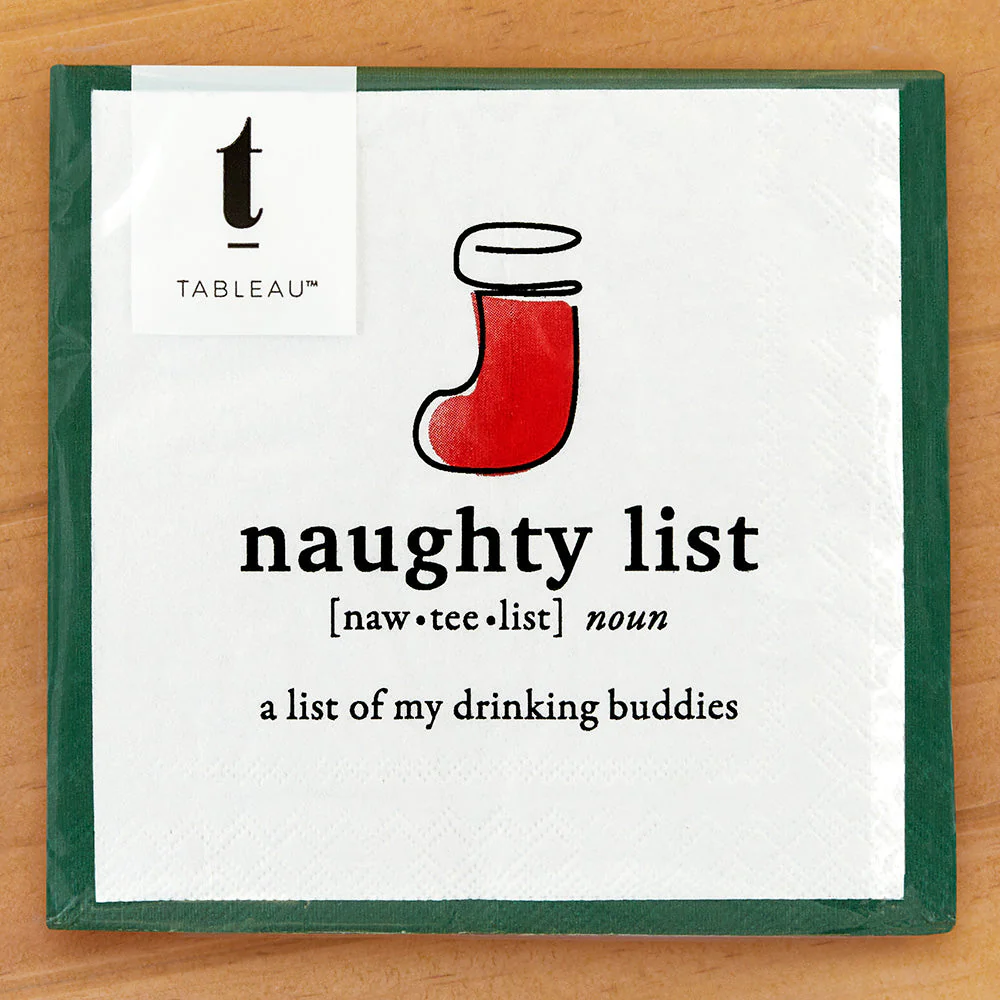 Tableau Paper Napkins, Naughty List