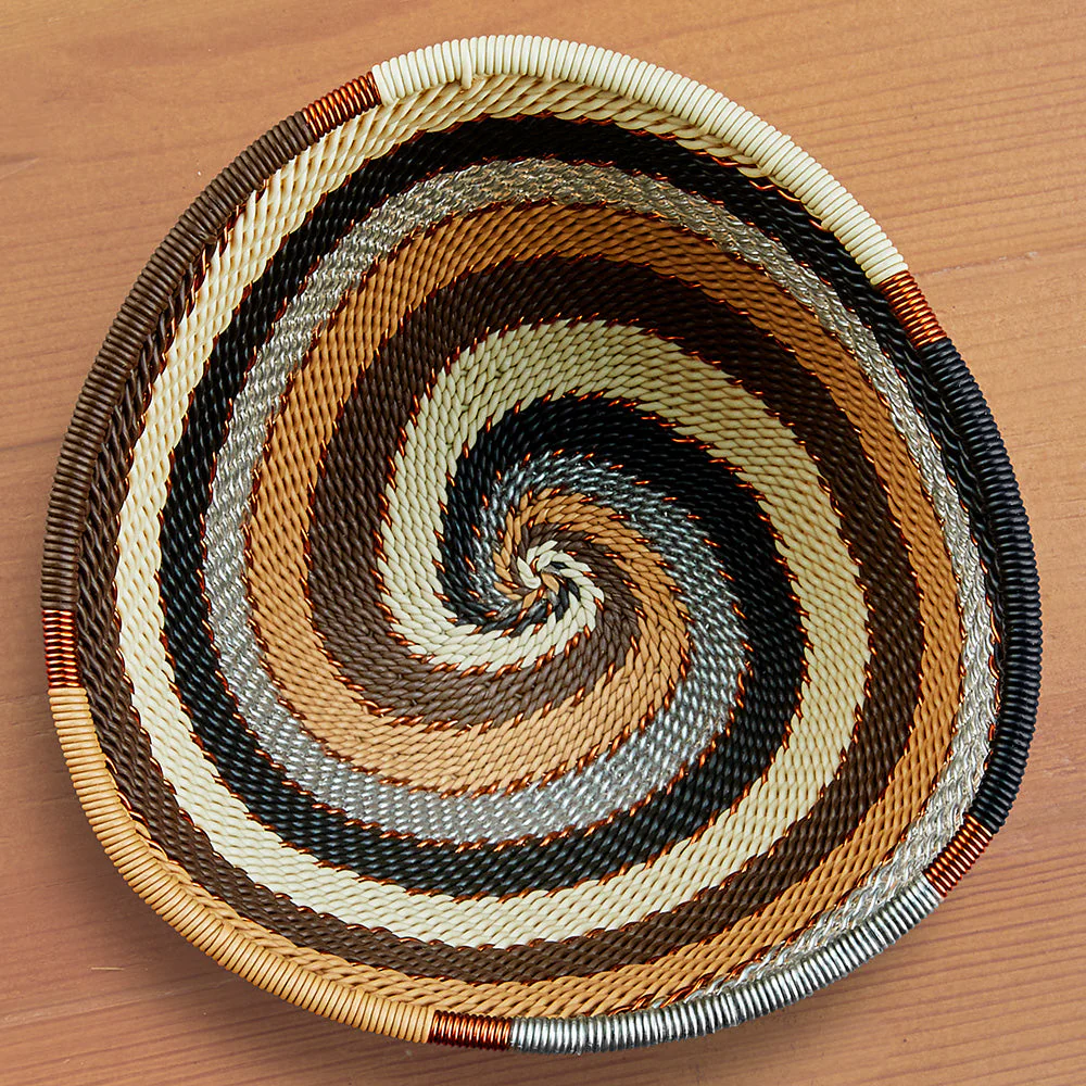 Telephone Wire Bowl, Mocha Spiral - Image 3