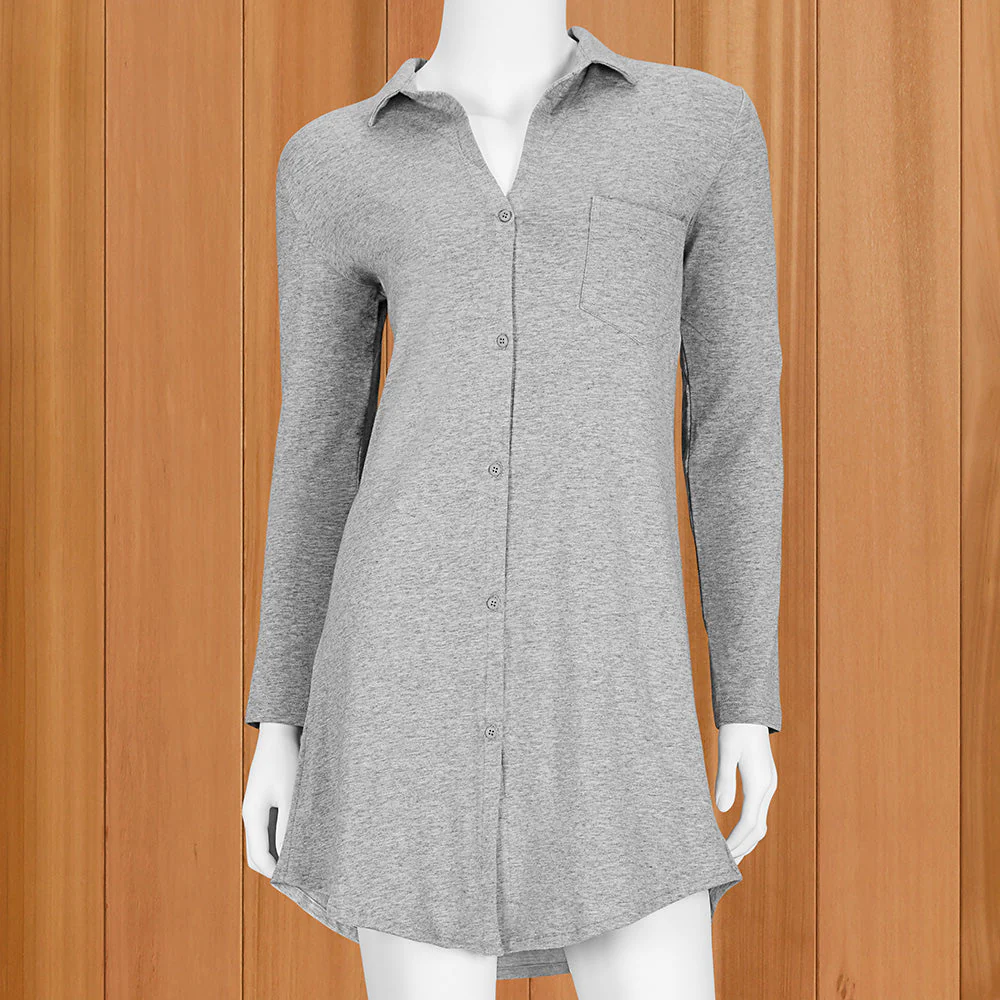 The Cat's Pajamas Women's Pima Knit Night Shirt, Solids - Image 2