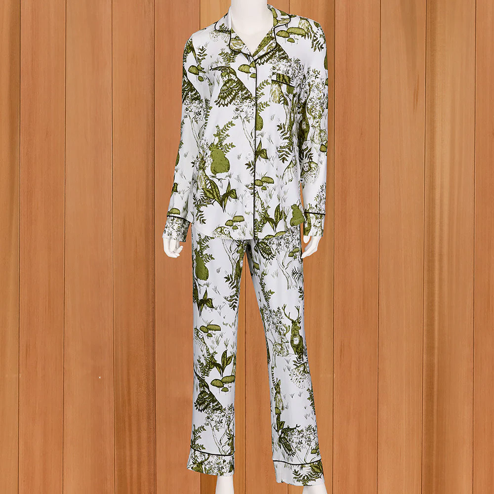 The Cat's Pajamas Women's Pima Knit Pajama Set, Woodside - Image 2