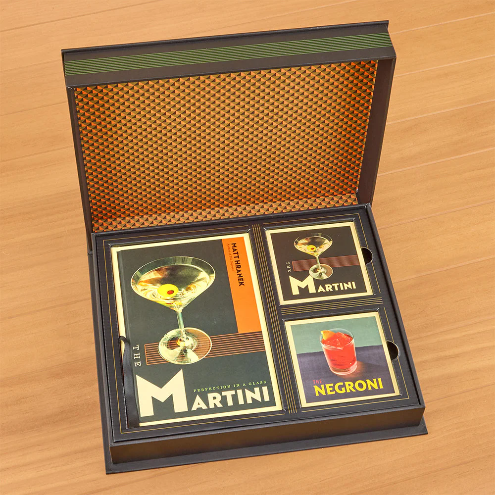 The WM Brown Cocktail Collection: Negroni and Martini Book and Coaster Set