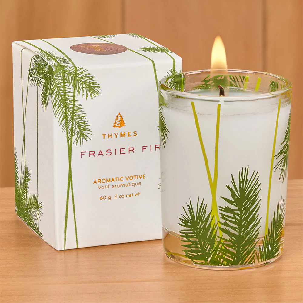 Thymes Frasier Fir Heritage Pine Needle Votive Candle