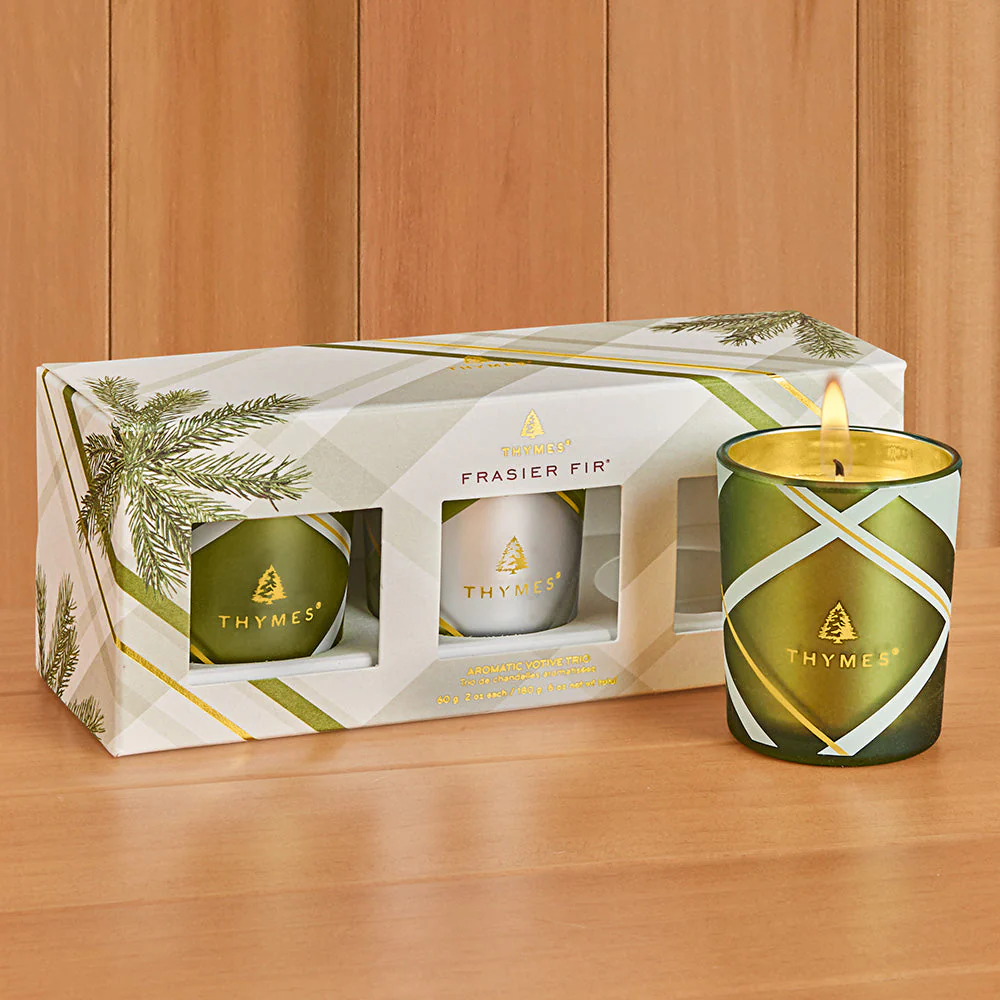 Thymes Frasier Fir Holiday Candle Trio - Image 2