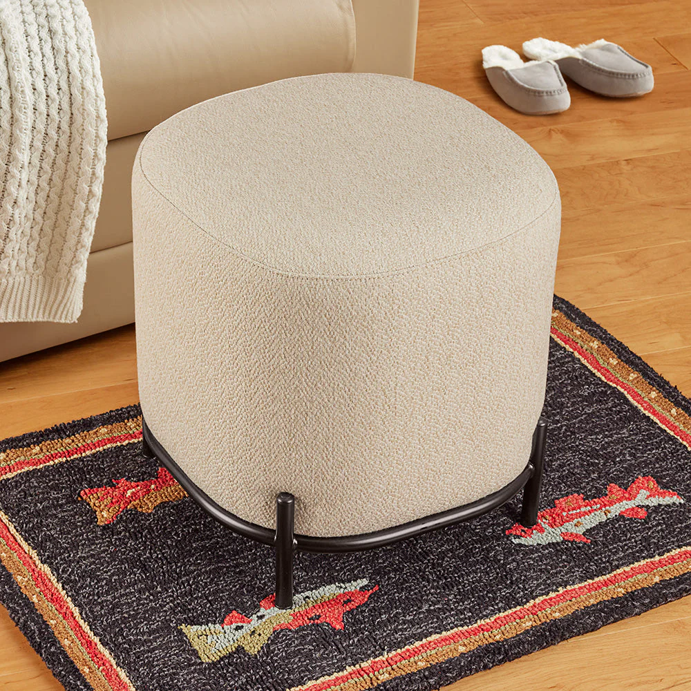 Torre & Tagus Pender Pin Leg Upholstered Stool