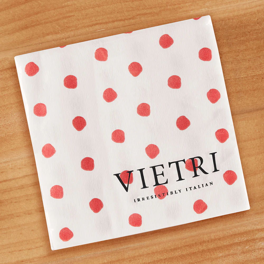 Vietri Papersoft Napkins, Red Dot - Image 2