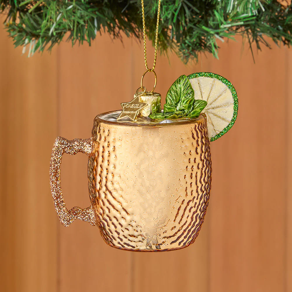 Vondels Glass Ornament, Moscow Mule Drink